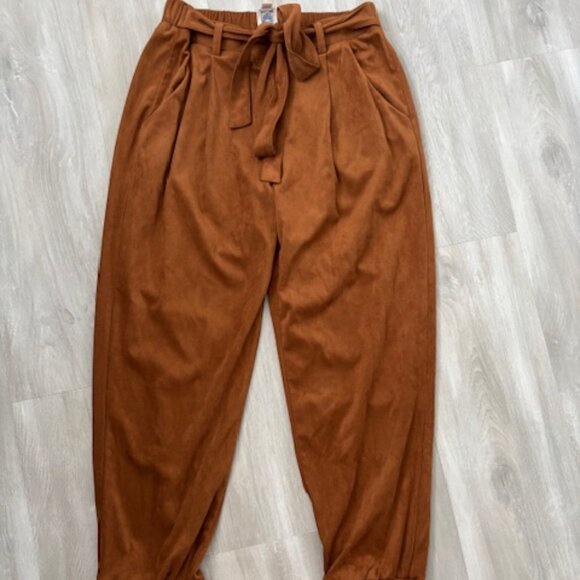 Francesca’s Collection Blue Rain Faux Suede Joggers - size medium - Picture 3 of 8